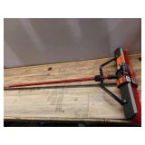 Libman High Power Push Broom with Squeegee and Steel Handle  Red and Black 24