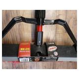 Libman High Power Push Broom with Squeegee and Steel Handle  Red and Black 24