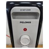 PELOINS 1 500-Watt Oil-Filled Radiant Electric Space Heater with Thermostat