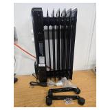 PELOINS 1 500-Watt Oil-Filled Radiant Electric Space Heater with Thermostat