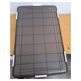 IRIS USA WeatherPro Underbed 47 Qt Storage Bins with Lids, 1 Pack, BPA-Free Plastic Gasket Box with Tight Latch and Seal, Stackable Nestable Underbed Tote Tub - Gray/Clear