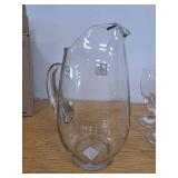 Libbey Carolina Entertaining Set with 6 Goblet Glasses and Pitcher - Retail: $51