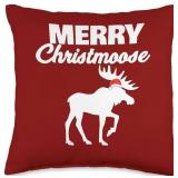 Merry Christmoose 13" x 13" Christmas Pillow