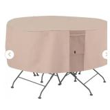 UNIVERSAL TABLE AND CHAIR PATIO COVER Beige and brown Fabric