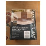 UNIVERSAL TABLE AND CHAIR PATIO COVER Beige and brown Fabric