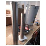 48000 BTU Stainless Steel Propane Standing Patio Heater with Wheels (See Details) - Retail: $159