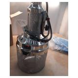 48000 BTU Stainless Steel Propane Standing Patio Heater with Wheels (See Details) - Retail: $159