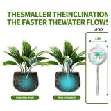 Aabberson 2 Pack Iridescent Glass Self-Watering Globes - Plant Watering Devices Automatic Plant Watering Globes for Indoor & Outdoor Plants Vacation Watering System, Top Water Injection Design.