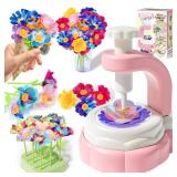 Fabric Flower Bouquet Toys for Girls Ages 4-12, DIY Arts & Crafts Kit with Colorful Fabric Flowers, Creative Educational Gift for Toddlers, Build Your Own Floral Arrangements for Birthday, Holiday Fun