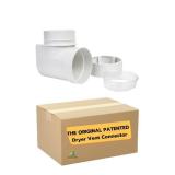 DIY Dryer Vent Connector Kit - Space Saving, Toolless Design with Airtight Seal - STV-90 by Ziggurat Products
