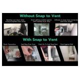 DIY Dryer Vent Connector Kit - Space Saving, Toolless Design with Airtight Seal - STV-90 by Ziggurat Products