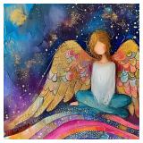 CHWGLFGG Paint by Numbers Kit for Adults Beginner, Angel Woman Adult Paint by Number Kits on Canvas, DIY Acrylic Oil Easy Painting by Numbers for Home Wall Decor 16X16 inch (Without Frame)