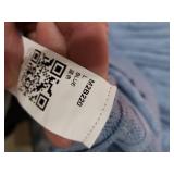 Esobo Womens Long Sleeve Mock Neck Casual Loose Stretch Cable Knit Sweater Pullover Tops (Blue,Large)