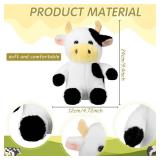 Wettarn 4 Pcs Cows Stuffed Animal Bulk 9.8
