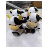 Wettarn 4 Pcs Cows Stuffed Animal Bulk 9.8