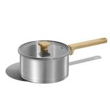 CAROTE 3.5Qt Stainless Steel Sauce Pan Set with Lid, 3-ply Base, Non-Toxic PTFE & PFOA Free Saucepan, Induction Cookware Set, Small Kitchen Pots, Stay-Cool Handles MISSING SCREWS FOR HANDLE