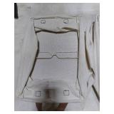 StorageWorks Storage Bins, Shelves Baskets for Organizing, Fabric Closet Organizers with Handles, Metal Frame, Beige Cotton-linen, 2-Pack