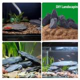 Hygger CO2 Natural Slate Stone Rocks for Aquascaping, Reptile Basking Platforms & Fish Tank Decor, Aquarium Bridge Design Kit