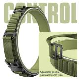 2025 New and Improved AirTag Dog Collar, Military Tactical Dog Collar with AirTag Holder - Adjustable Control Handle, Durable Metal Buckle, Comfortable GPS Dog Collars(XL,ArmyGreen)