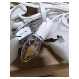 SURAIELEC Accessory Cord with 6 LED Light Bulbs, Christmas Village Lights Replacement, C7 Light Cord with Switch for Snow Village House, Holiday Craft Decorations, UL Listed, Set of 2