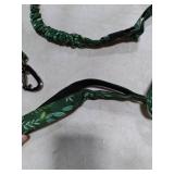 Hotsky Tactical Dog Leash Heavy Duty for Medium Large Dogs That Pull,4-6Ft Strong Bungee Shock Absorbing No Pull Dog Leash with Padded Double Handle and Car Seatbelt,Leaves