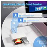USB C to SD Card Reader for iPhone 15/16/17, Dual Connector (Lightning&USB-C) Lightning SD Card Reader for iPhone USB Adapter OTG Type C Memory Card Reader, Camera Viewer for iPhone 14/13/8/7