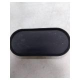 Silicone Vanity Tray - Oval Bathroom & Sink Tray (8.66x3.94 Inch) Dishwasher Safe Jewelry Organizer for for Bathroom, Desk, Vanity, and Cosmetics (Black) USED