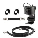 Perfect Fit Shield Leather Firefighter Bundle - Universal Radio Holster Case, Strap Harness, Anti-Sway Strap