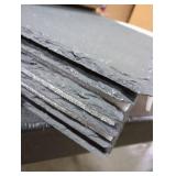 Hacaroa 6 Pieces Slate Cheese Board, 12 x 8 Black Charcuterie Boards Natural Slate Stone Plate Tray, Gourmet Serving Platter for Meats, Fruits, Parties, Appetizers