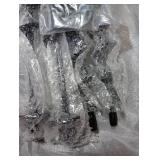 Ciyivak Ground Anchors Screw in - Heavy Duty Trampoline Anchors/Stakes for High Wind, 4 Pack Earth Anchor Kit with Straps and Wrenches for Swing Set, Trampolines, Shed, Mobile Home, Carport, Gazebo