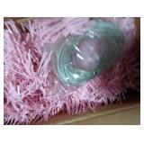 Small Mini Christmas Tree Pink with 50 LED Lghts 24 Inch /2FT Tabletop Artificial Christmas Tree Decorated Gift Boxes and Hanging Ornaments for DIY Christmas Decoration