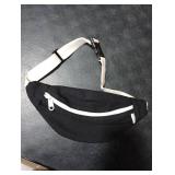 amokk Canvas Fanny Pack for Kids Crossbody Waist Bag for Unisex Toddler Boys Girls (Black)