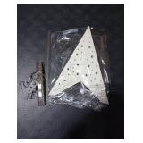 Mudder 19.7 Inch Christmas Star Paper Lantern 7 Pointed Christmas Window Lantern with 10 LED Light Strings Hanging Pendant Xmas Tree Ornaments for Holiday Decor Home(Classic,White)