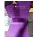 Resovo Hanging Earrings Organizer, Wall Earring Holder with 2 Hooks, Holds Up To 300 Pairs, Compact Design, Soft Material-Dark Purple