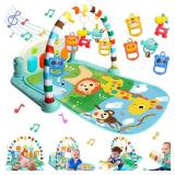 TOY Life Baby Play Mat for Babies 0-6 Months - Tummy Time Mat Activity Center, Kick and Play Piano Playmat Gym for Newborn Babies 0 to 3 6 9 12 Months