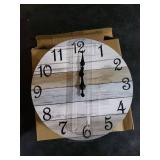 CHYLIN Wall Clock, Silent Non Ticking Battery Operated, Rustic Coastal Country Clock Decorative for Bathroom Kitchen Bedroom 8