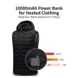 OKZU 5V 2A Power Bank for Heated Vest, Jacket, Stadium Seats, Chair, 10000mAh Fast Charging Battery Pack for USB Heated Clothing, Heated Blanket, Coat, Sleeping Bag