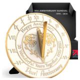 Anniversary Sundial Gift for 30th Pearl Wedding Anniversary in 2025 - Recycled Metal Home Decor Or Garden Present Idea - Handmade in UK for Him, Her Parents Or Couples 30 Year Celebration