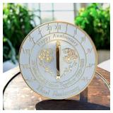 Anniversary Sundial Gift for 30th Pearl Wedding Anniversary in 2025 - Recycled Metal Home Decor Or Garden Present Idea - Handmade in UK for Him, Her Parents Or Couples 30 Year Celebration