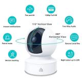 Kasa Indoor Pan/Tilt Smart Security Camera, 1080p HD Dog-Camera,2.4GHz with Night Vision,Motion Detection for Baby and Pet Monitor, Cloud & SD Card Storage, Works with Alexa& Google Home (EC70), White