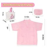 Meland Toy Doctor Kit for Girls, Pretend Play Toy Doctor Set with Dog , Carrying Bag, Stethoscope & Dress Up Costume Gift for Kids Toddlers Ages 3 4 5 6 Year Old for Role Play