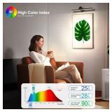 ZitoStory Battery Operated Picture Light with Remote,Wireless Dimmable Art Lights for Paintings Rechargeable Gallery Light Artwork Lighting for Canvas, Portrait (Black,15.35