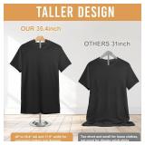 Fumingpal 20-35 Inch Height Adjustable Shirt Display Stand, T Shirt Display Stand for Vendors, Mannequin Torso for Clothing Dress Garment Coat Retail (Black, 6 Pcs)