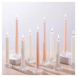 Glasseam Glass Tapered Candlestick Holders: 10Pcs Small Taper Candle Holders Bulk Clear Candle Sticks Holder Decor Short Modern Candle Holder for Table Centerpiece Wedding Christmas Dinner Party