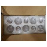 Glasseam Glass Tapered Candlestick Holders: 10Pcs Small Taper Candle Holders Bulk Clear Candle Sticks Holder Decor Short Modern Candle Holder for Table Centerpiece Wedding Christmas Dinner Party