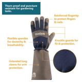 COOLJOB Thorn Proof Rose Pruning Garden Gloves for Men, Long Sleeve Padded Yard Work for Bush, Blackberry, Cactus, Heavy Duty/Puncture Resistant/Machine Washable, Large, Navy