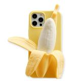 Yatchen Cute 3D Cartoon Case Compatible with iPhone 12 mini,Unique Funny Banana Design Soft Decompression Silicone Case Ultra-Thin Non-Slip Shockproof Protective Case for iPhone