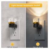 L LOHAS LED Night Lights Plug into Wall, 3000K/4000k/5000K Adjustable Color Temperature Bubble Night Light, Dusk to Dawn Sensor for Hallway, Bathroom, Rooms