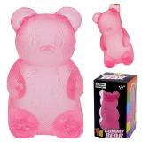 Gummy Bear & Sugar Ball Designs, Anxiety Relief & Focus Toy, Maltose Filled Squeeze Toys for Sensory Play Sensory Fidget Toys for Adults, Kids, Slow Rising Squishy Stress Ball ( Pink)