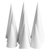 9 Pcs Paper Mache Cones Open Bottom 13.8x5 in, 10x4 in, 5.9x2.75 in, Extra Thick Cardboard Cones for Crafts Paper Cones for Christmas Gnomes Christmas Tree DIY Projects and Decorations
